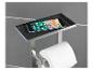 Moderner Toilettenpapierhalter aus Edelstahl mit integrierter Handyablage.