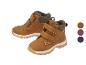 Braune Kinderstiefel mit Klettverschluss und Fellfutter