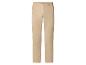 Herren-Chino-Hose in Beige mit Knopf- und Reißverschluss.