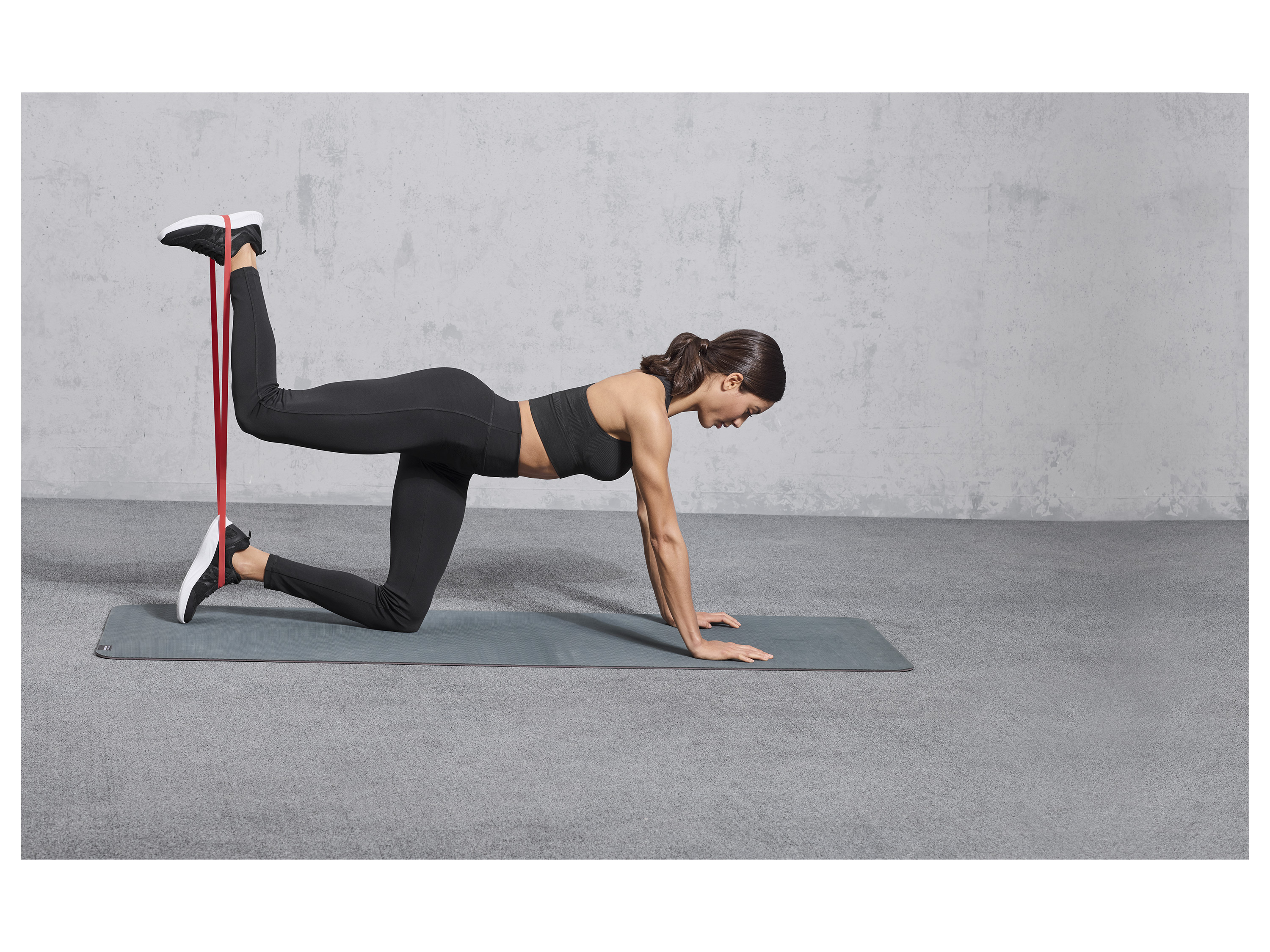 Thumbnail - CRIVIT Fitnessbänder (grau/rot (stark/extra stark))