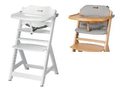 Safety 1st Babyhochstuhl (weiß) mit Sitzkissen (grau)