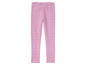 Rosa gestreifte Leggings für Mädchen.