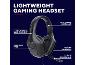 Leichtes Gaming-Headset mit verstellbarem Kopfbügel, bequemen Over-Ear-Polstern und hochklappbarem Mikrofon.