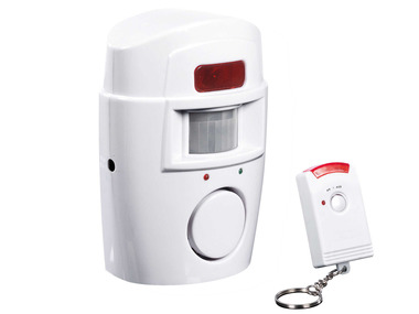EASYmaxx Security Bewegungsmelder mit Alarmsignal, 2 Stück, mit Fernbedienung
