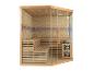 HOME DELUXE Sauna mit Glastür, Holzbänken und Beleuchtung