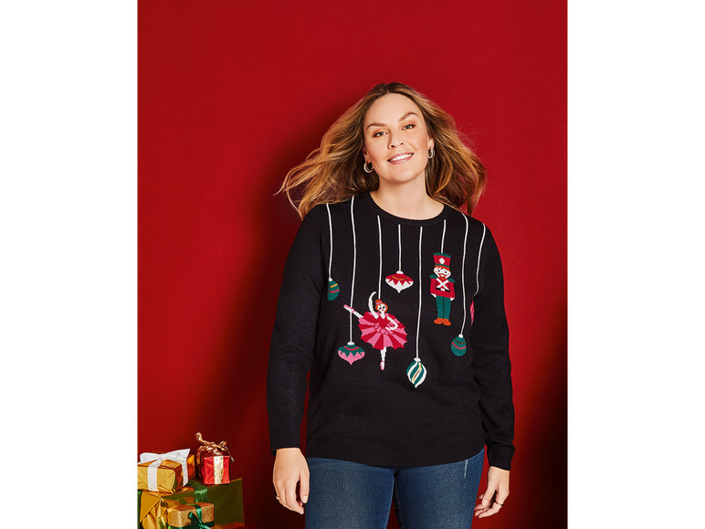 Gehe zu Vollbildansicht: esmara® Damen Pullover mit weihnachtlichen Motiven - Bild 2