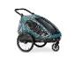 Hauck Dry Duo Kinderwagen in Türkis mit transparenter Regenabdeckung.
