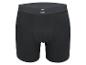 Schwarze Herren-Boxershorts mit elastischem Bund und sichtbaren Nähten.