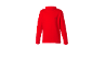 Rotes Langarmshirt mit Rollkragen und Kompass-Aufdruck.