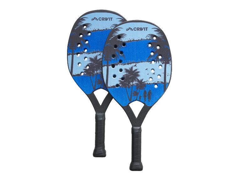 Zwei Strandpaddel mit Palmen- und blauem Himmeldesign