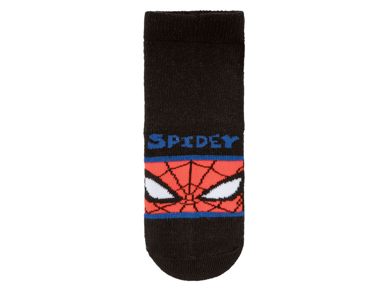 Schwarze Socken mit Spider-Man-Motiv