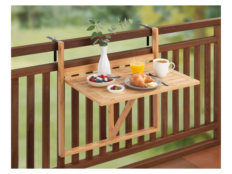Klappbarer Bambus-Balkontisch.
