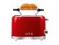 Roter Toaster mit zwei Brötchen auf dem Rost, mit der Aufschrift „1973“.