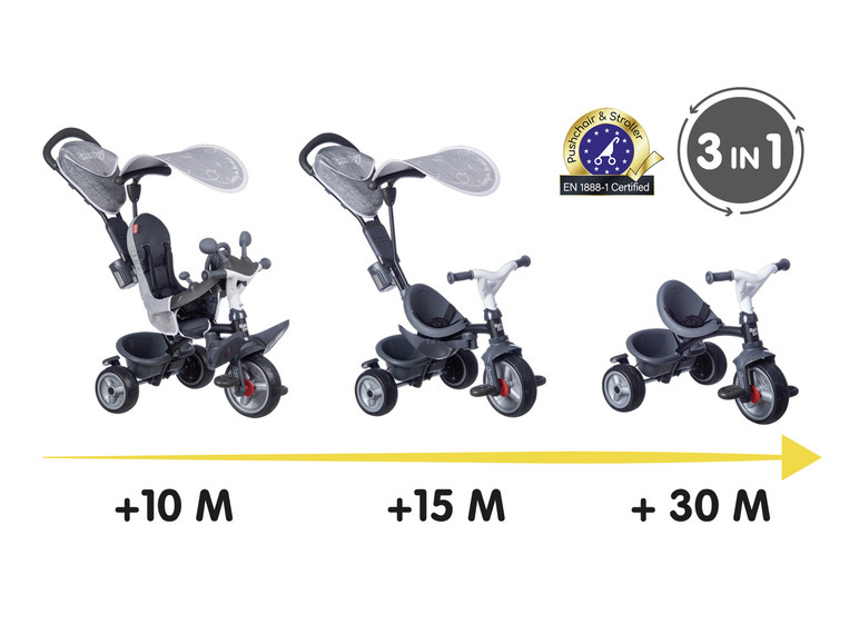 Gehe zu Vollbildansicht: SMOBY 3-in-1 Dreirad »Baby Driver Plus«, Premium-Ausstattung - Bild 7