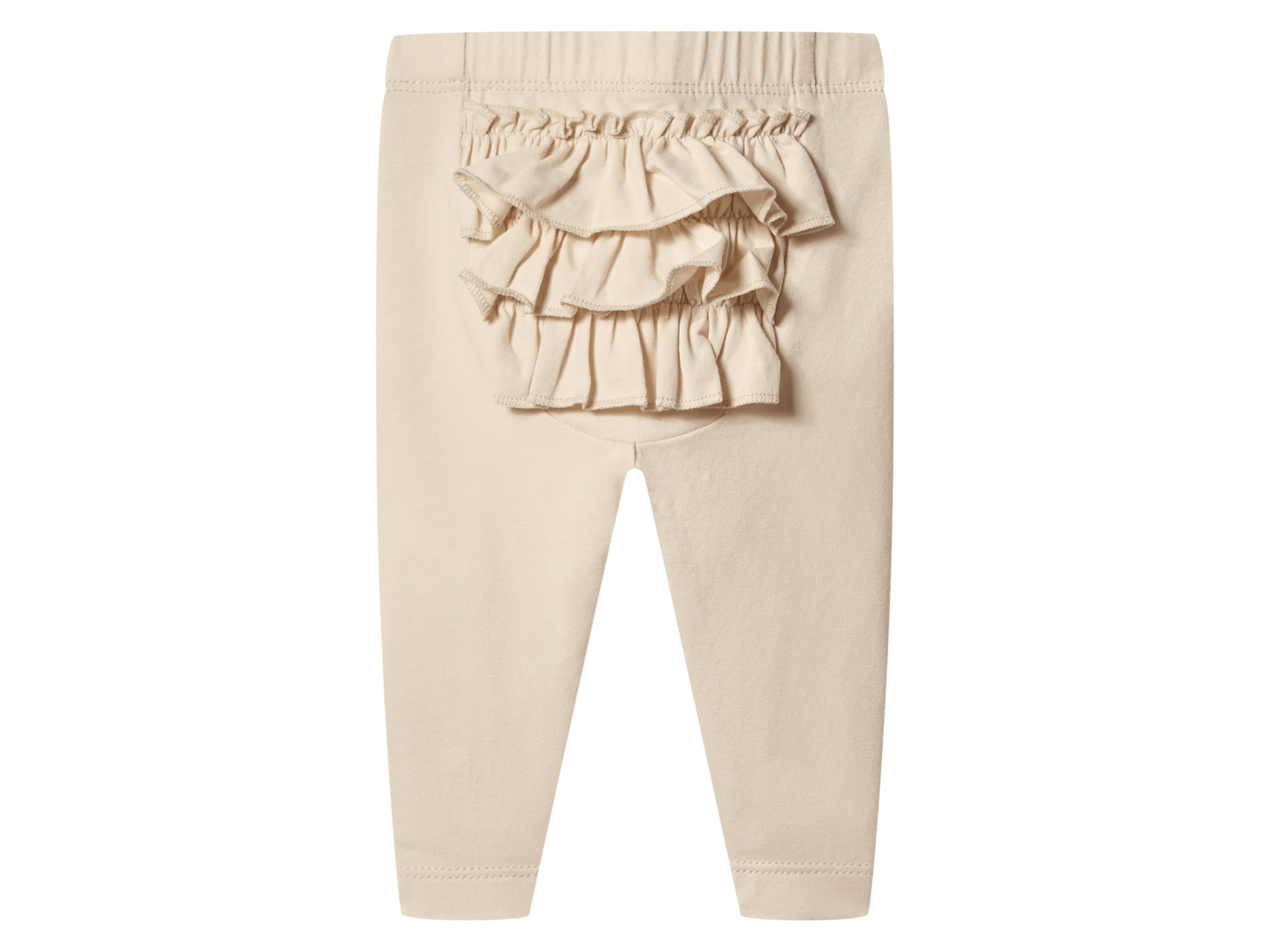 LUPILU® Baby Mädchen Leggings mit Rüschen (Beige, 50/56) – Bild 2 von 2