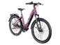 Zündapp X800 E-Bike in violetter Farbe mit Gepäckträger und Schutzblechen.