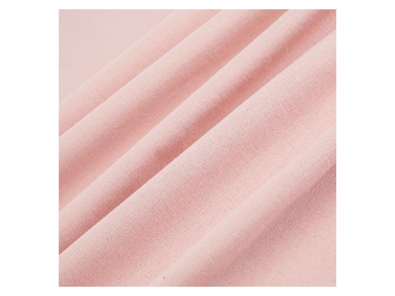 Rosa Stoff mit Leinenstruktur.