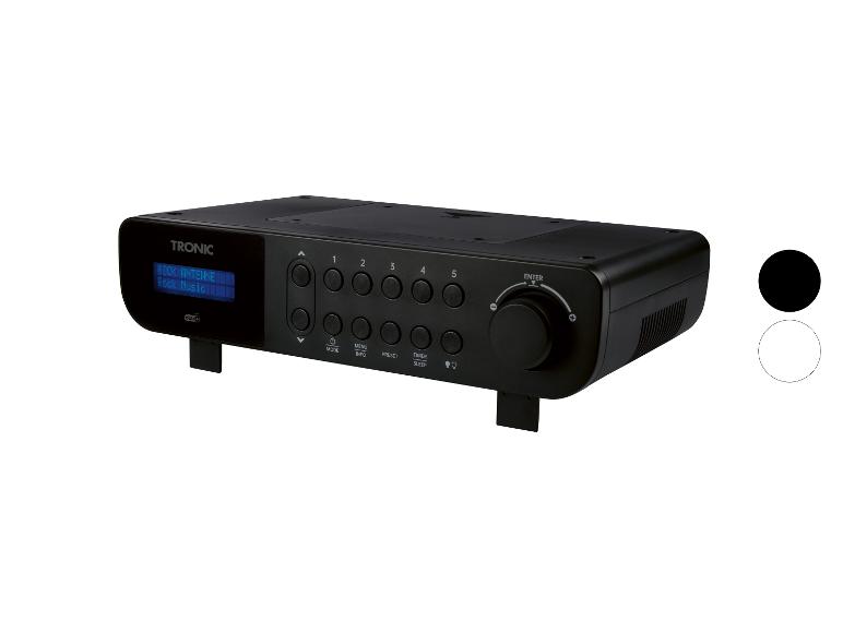 Schwarzes TRONIC DAB+ Radio mit Display und Bedientasten