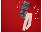 Zwei Paar Weihnachtsleggings mit Rentieren und Schneeflocken