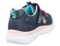 Blaue WellWalk Sneaker mit rosafarbenen Akzenten.