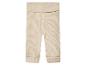 Beige gerippte Baby-Leggings mit breitem, umklappbarem Bund