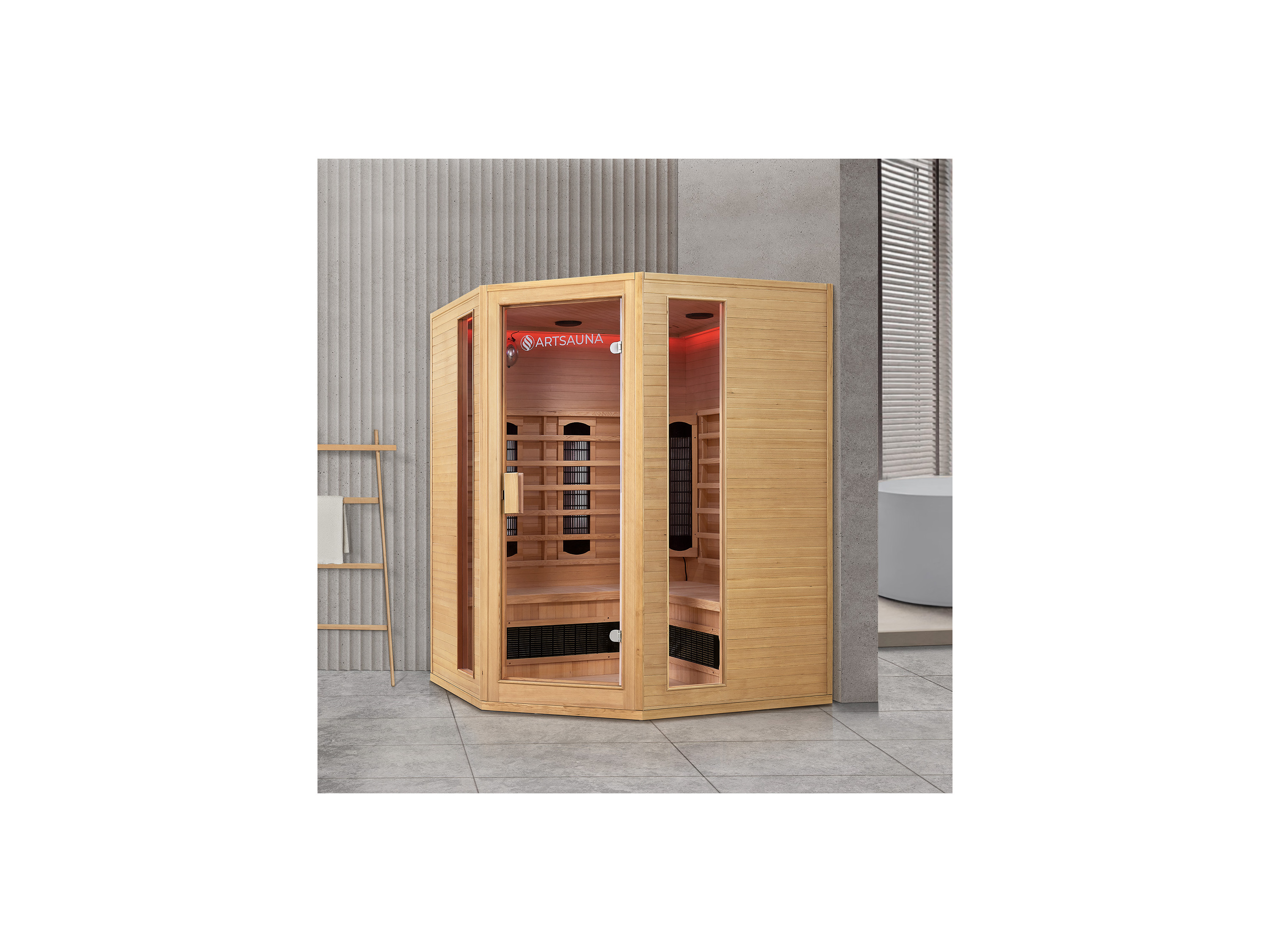 ARTSAUNA Infrarotkabine Nyborg (Keramikstrahler, BxTxH: 150x150x190cm) – Bild 2 von 4