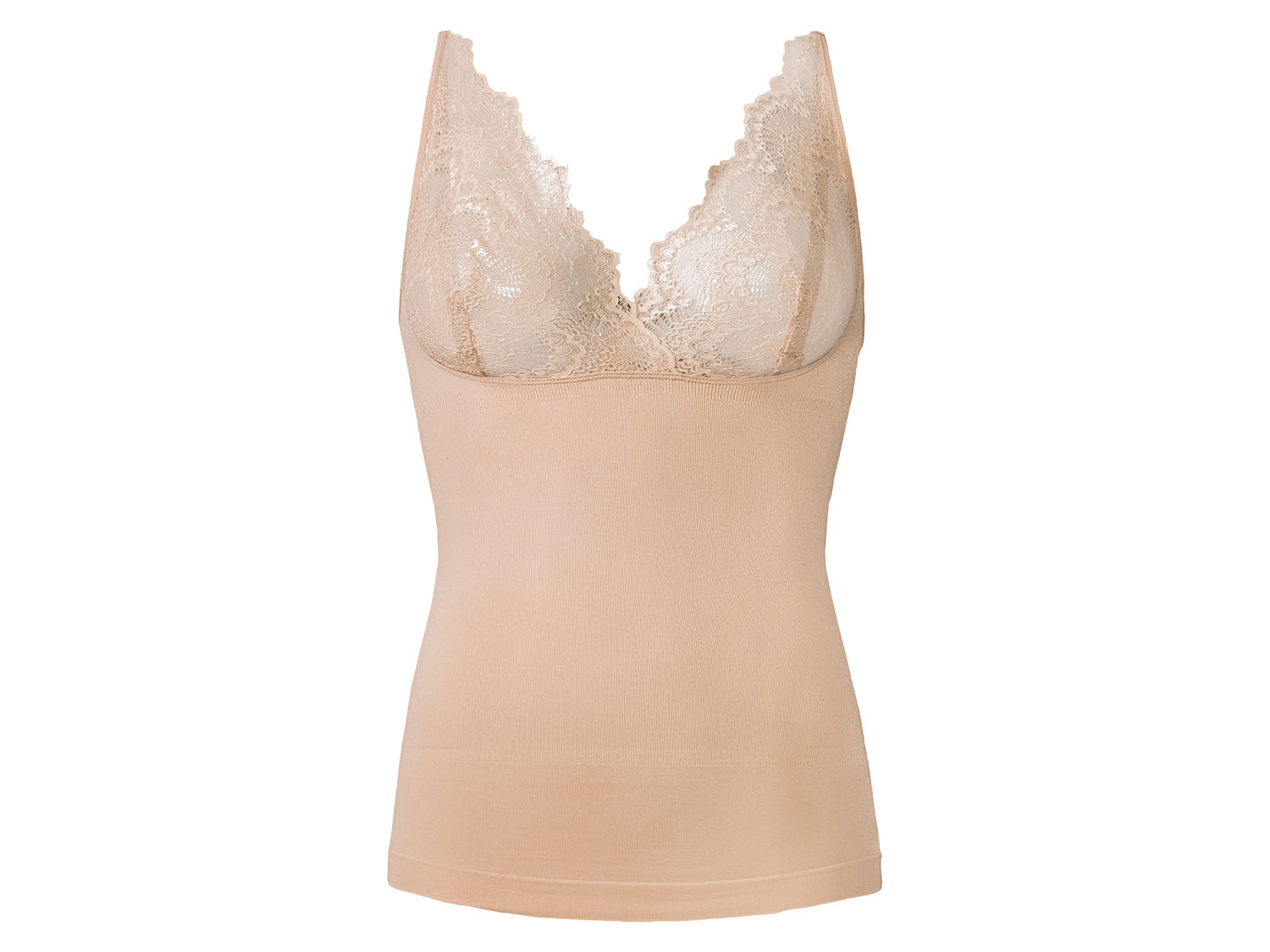 esmara® Damen Formhemd Silhouettenzauber (XL(48/50), schmale Träger/beige) | 04052916048900