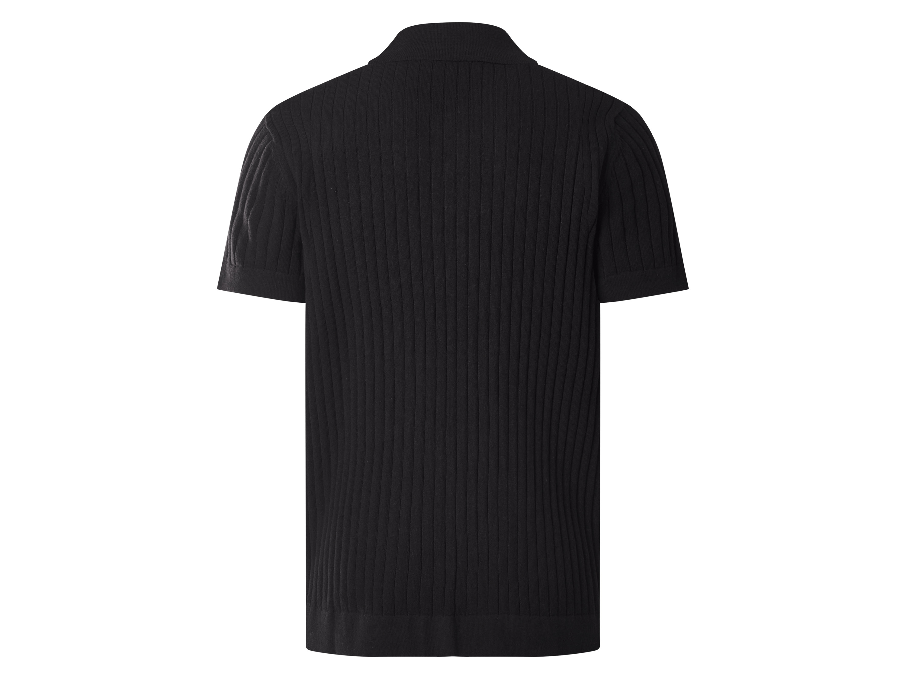ESMARA MEN Herren Strick-Poloshirt (Schwarz, L (52/54)) – Bild 3 von 3