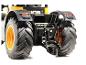 Rückansicht eines JCB Spielzeugtraktors.