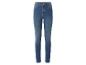Damen-Bluejeans mit hoher Taille und schmalem Bein.