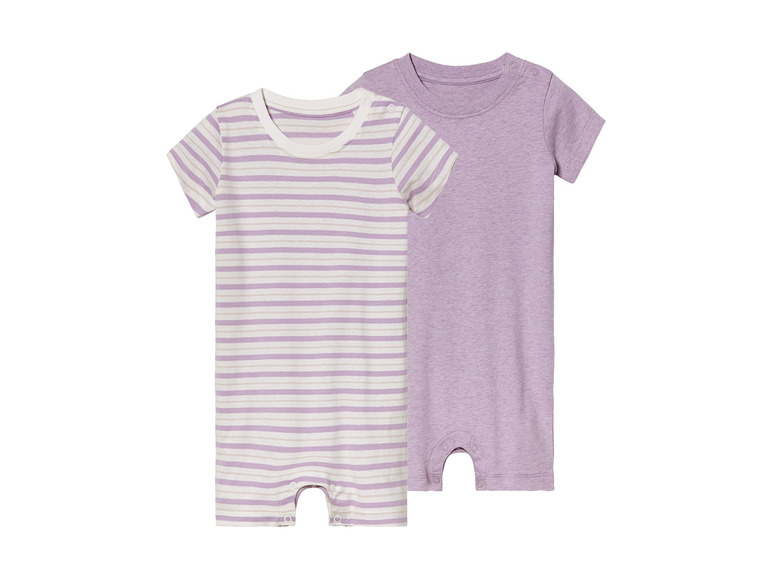 Gehe zu Vollbildansicht: lupilu® Baby Pyjamas, 2 Stück, aus reiner Bio-Baumwolle - Bild 2