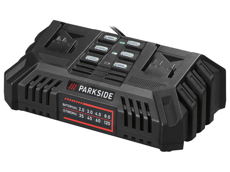 Gehe zu Vollbildansicht: PARKSIDE® 20 V Akku-Doppelladegerät »PDSLG 20 A1«, 4,5 A, ohne Akku - Bild 1