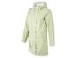 Ein hellgrüner Regenmantel mit Kapuze.