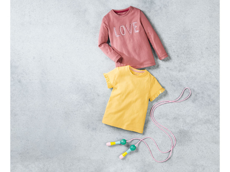 Gehe zu Vollbildansicht: lupilu Kleinkinder Mädchen Shirts, 2 Stück, mit Baumwolle - Bild 37