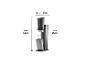 SodaStream Crystal Wassersprudler in Schwarz mit Abmessungen: Höhe 54 cm, Breite 16 cm, Tiefe 26 cm.