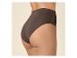 Damen-High-Waist-Slip in Dunkelbraun, Seitenansicht.