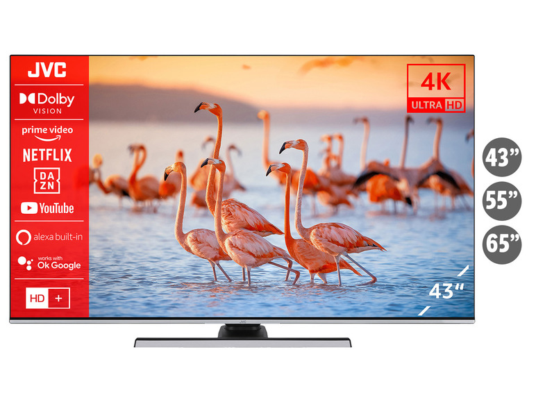 JVC 4K Ultra HD Fernseher mit Netflix, YouTube und Amazon Prime Video