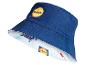 Lidl blaue reversible Bucket Hat, Einkaufswagen-Motiv.