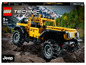Lego Technic Bauset eines gelben Jeep Wrangler Rubicon.
