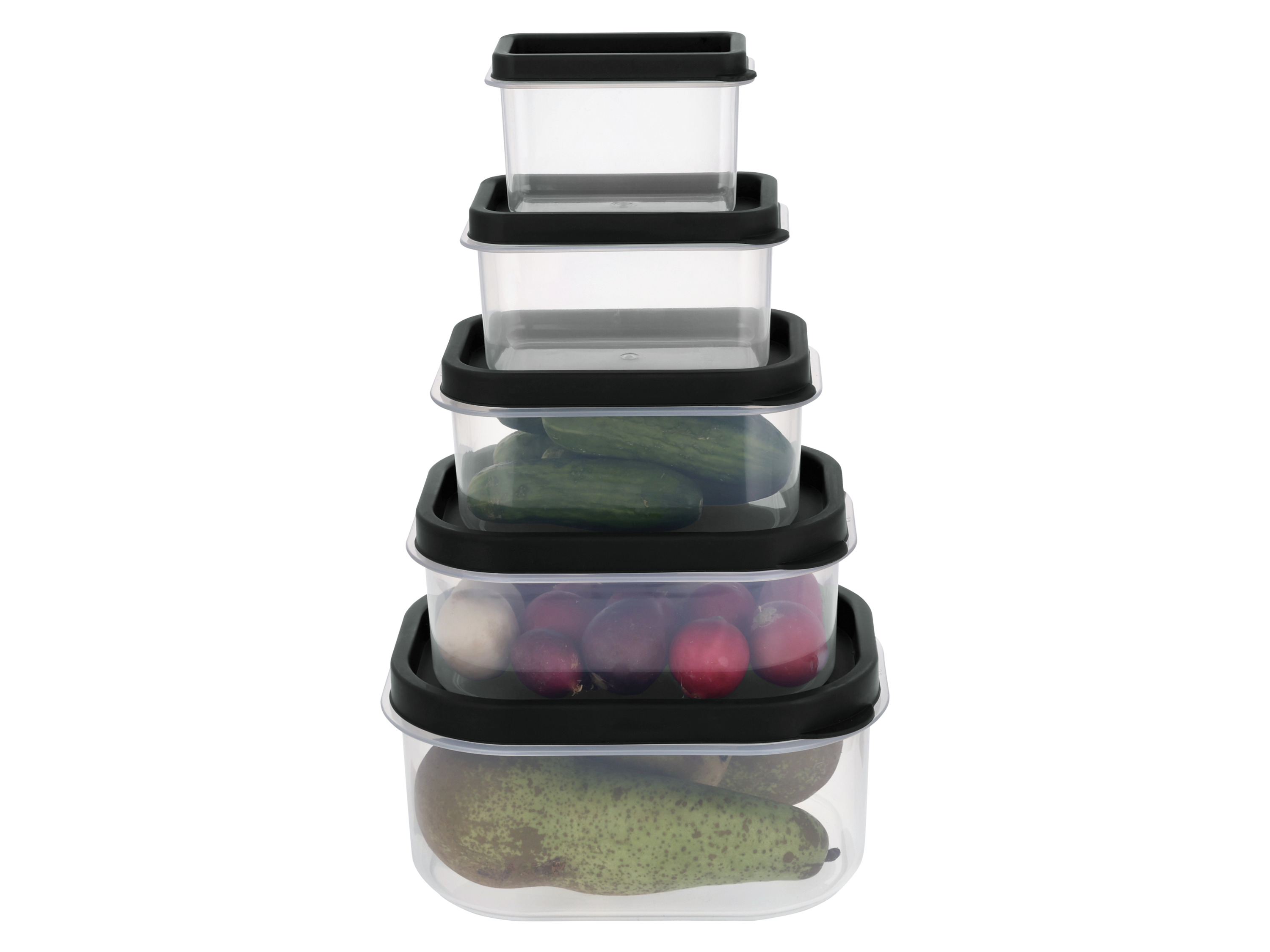 Thumbnail - SILVERCREST® Frischhaltedosen-Set 5er (Rechteckig, Schwarz)