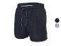 Herren-Badeshorts in Dunkelblau mit Kordelzug und elastischem Bund.
