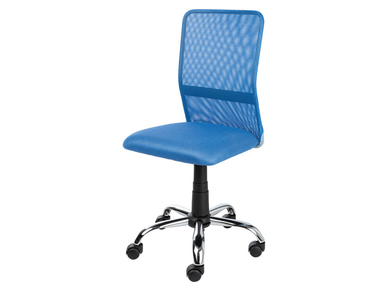 Gehe zu Vollbildansicht: LIVARNO home Kinder Drehstuhl, ergonomisch geformte Rückenlehne und Sitzfläche, blau - Bild 1