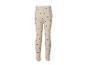 Beige Kinderleggings mit schwarzen Herzen