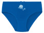 Blaue Unterhose mit Meerestier-Motiv.