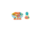 Buntes Bällebad für Babys mit Spielmatte und Bären-Aufbewahrungstasche.