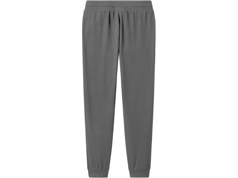 Schwarze Jogginghose mit elastischem Bund und Rippbündchen.