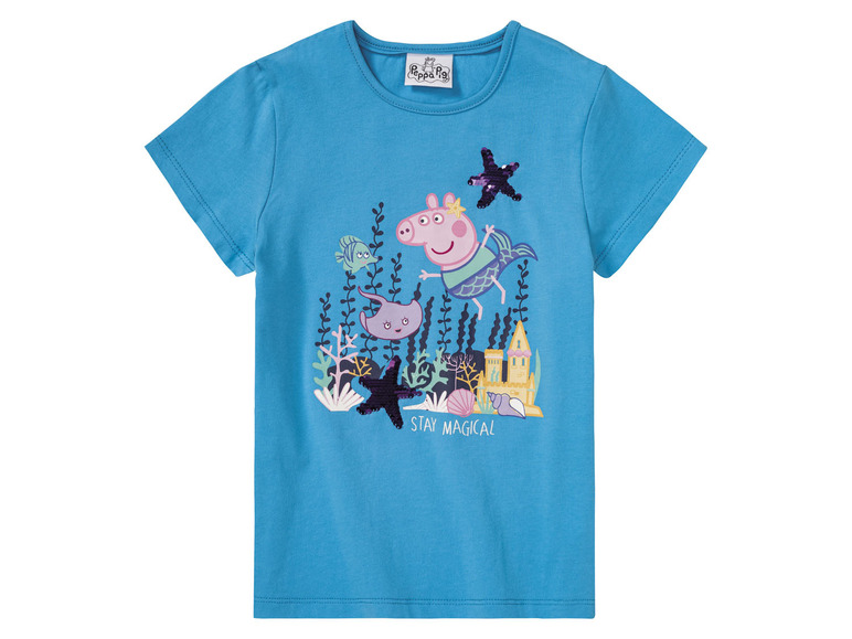 Gehe zu Vollbildansicht: Kinder Mädchen T-Shirt mit Wendepailletten - Bild 4