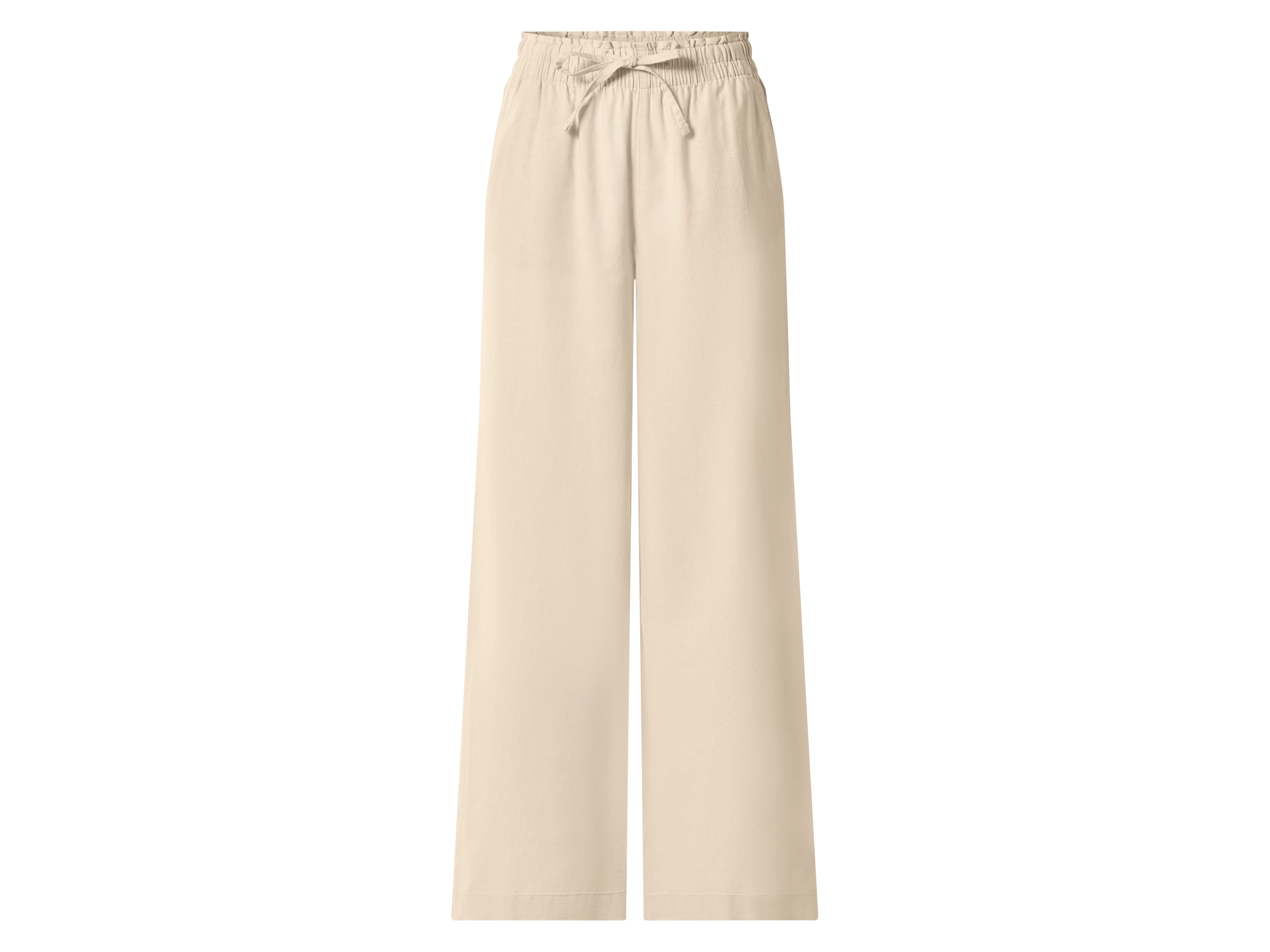 ESMARA® Damen Hose mit Leinen (Beige, XS(32/34))