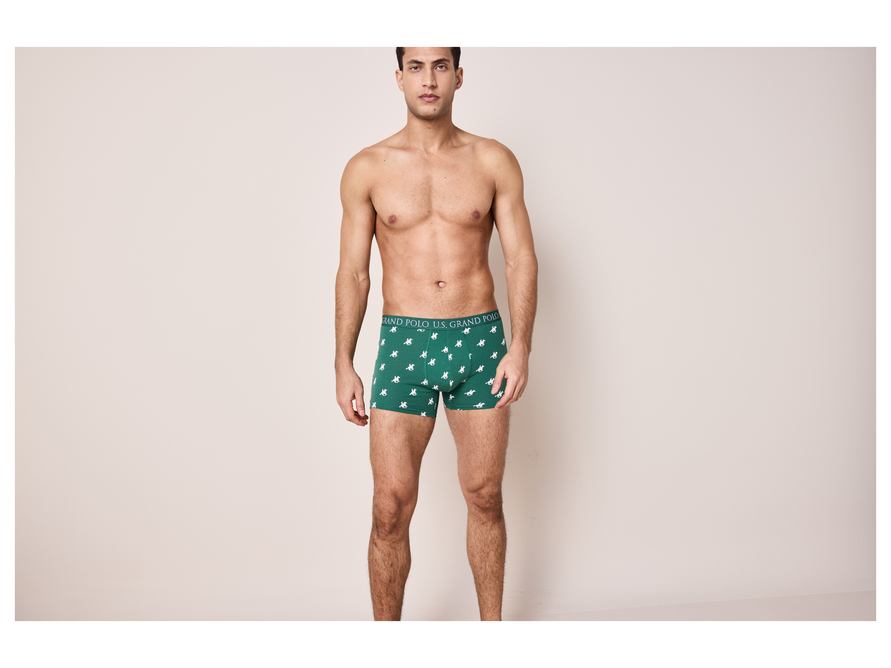 ESMARA MEN x U.S. Grand Polo Herren Boxer, 3 Stück (grün/schwarz/weiß, 5/M) – Bild 2 von 4