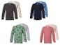 Sets Kinder-Langarmshirts in verschiedenen Farben und Mustern.